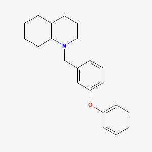 molecular formula C22H27NO B5331324 1-(3-phenoxybenzyl)decahydroquinoline 