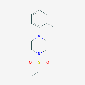 molecular formula C13H20N2O2S B5331329 1-(ethylsulfonyl)-4-(2-methylphenyl)piperazine 