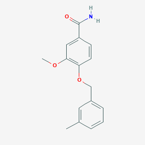 molecular formula C16H17NO3 B5331337 3-methoxy-4-[(3-methylbenzyl)oxy]benzamide 