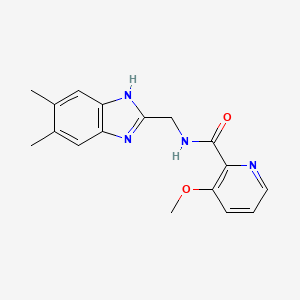 molecular formula C17H18N4O2 B5331348 N-[(5,6-dimethyl-1H-benzimidazol-2-yl)methyl]-3-methoxypyridine-2-carboxamide 