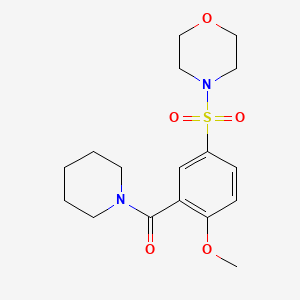 molecular formula C17H24N2O5S B5331357 4-{[4-methoxy-3-(1-piperidinylcarbonyl)phenyl]sulfonyl}morpholine 