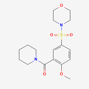 [2-Methoxy-5-(morpholin-4-ylsulfonyl)phenyl](piperidin-1-yl)methanone