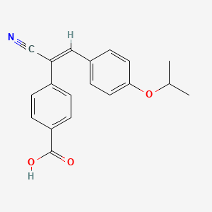 molecular formula C19H17NO3 B5331376 4-[1-cyano-2-(4-isopropoxyphenyl)vinyl]benzoic acid 