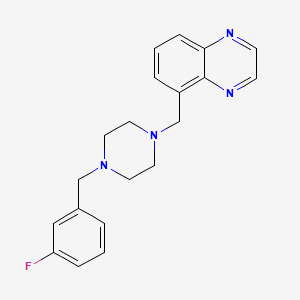 molecular formula C20H21FN4 B5331417 5-{[4-(3-fluorobenzyl)-1-piperazinyl]methyl}quinoxaline 