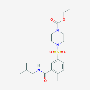 ethyl 4-({3-[(isobutylamino)carbonyl]-4-methylphenyl}sulfonyl)-1-piperazinecarboxylate