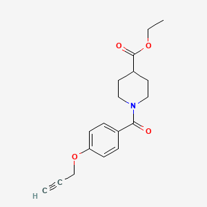 molecular formula C18H21NO4 B5331429 ethyl 1-[4-(2-propyn-1-yloxy)benzoyl]-4-piperidinecarboxylate 