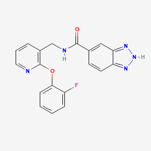 molecular formula C19H14FN5O2 B5331437 N-{[2-(2-fluorophenoxy)pyridin-3-yl]methyl}-1H-1,2,3-benzotriazole-5-carboxamide 