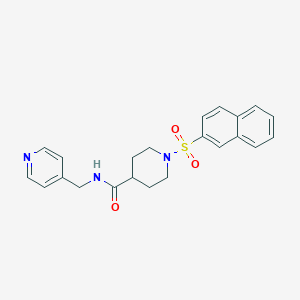 molecular formula C22H23N3O3S B5331448 1-(2-naphthylsulfonyl)-N-(4-pyridinylmethyl)-4-piperidinecarboxamide 