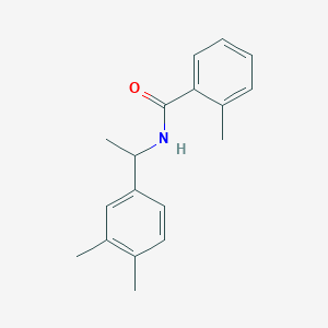 molecular formula C18H21NO B5331500 N-[1-(3,4-dimethylphenyl)ethyl]-2-methylbenzamide 