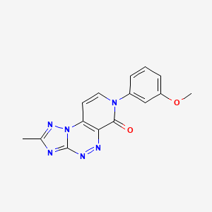 molecular formula C15H12N6O2 B5331508 7-(3-methoxyphenyl)-2-methylpyrido[4,3-e][1,2,4]triazolo[5,1-c][1,2,4]triazin-6(7H)-one 