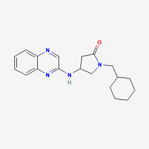 molecular formula C19H24N4O B5331522 1-(cyclohexylmethyl)-4-(quinoxalin-2-ylamino)pyrrolidin-2-one 