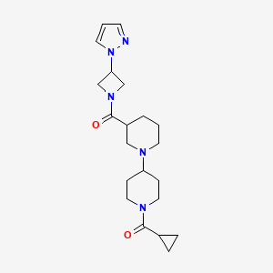 1'-(cyclopropylcarbonyl)-3-{[3-(1H-pyrazol-1-yl)azetidin-1-yl]carbonyl}-1,4'-bipiperidine