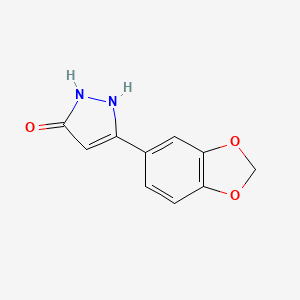 molecular formula C10H8N2O3 B5331547 3-(1,3-benzodioxol-5-yl)-1H-pyrazol-5-ol 