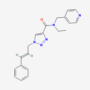 N-ethyl-1-[(2E)-3-phenyl-2-propen-1-yl]-N-(4-pyridinylmethyl)-1H-1,2,3-triazole-4-carboxamide