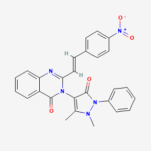 3-(1,5-dimethyl-3-oxo-2-phenyl-2,3-dihydro-1H-pyrazol-4-yl)-2-[2-(4-nitrophenyl)vinyl]-4(3H)-quinazolinone