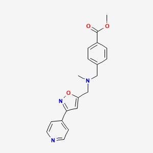 molecular formula C19H19N3O3 B5331567 methyl 4-[(methyl{[3-(4-pyridinyl)-5-isoxazolyl]methyl}amino)methyl]benzoate 