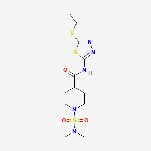 1-[(dimethylamino)sulfonyl]-N-[5-(ethylthio)-1,3,4-thiadiazol-2-yl]-4-piperidinecarboxamide