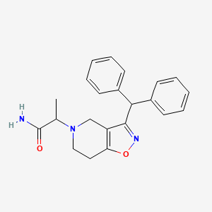 2-[3-(diphenylmethyl)-6,7-dihydroisoxazolo[4,5-c]pyridin-5(4H)-yl]propanamide