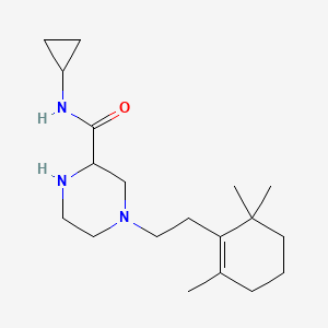 N-cyclopropyl-4-[2-(2,6,6-trimethyl-1-cyclohexen-1-yl)ethyl]-2-piperazinecarboxamide