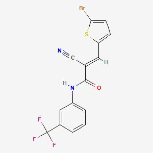 molecular formula C15H8BrF3N2OS B5331642 3-(5-bromo-2-thienyl)-2-cyano-N-[3-(trifluoromethyl)phenyl]acrylamide 