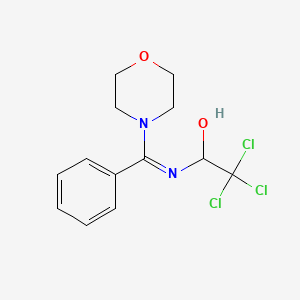 2,2,2-trichloro-1-{[4-morpholinyl(phenyl)methylene]amino}ethanol