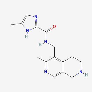 4-methyl-N-[(3-methyl-5,6,7,8-tetrahydro-2,7-naphthyridin-4-yl)methyl]-1H-imidazole-2-carboxamide