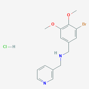 molecular formula C15H18BrClN2O2 B5331681 (3-bromo-4,5-dimethoxybenzyl)(3-pyridinylmethyl)amine hydrochloride 