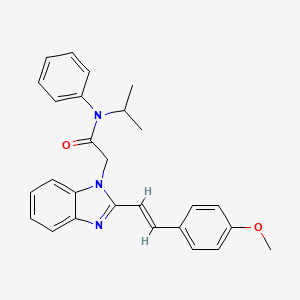 N-isopropyl-2-{2-[2-(4-methoxyphenyl)vinyl]-1H-benzimidazol-1-yl}-N-phenylacetamide