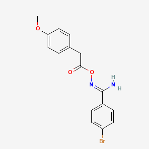 4-bromo-N'-{[(4-methoxyphenyl)acetyl]oxy}benzenecarboximidamide