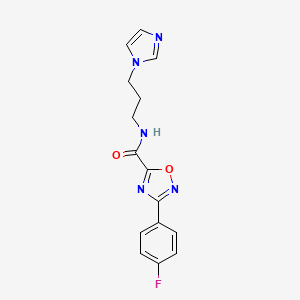 3-(4-fluorophenyl)-N-[3-(1H-imidazol-1-yl)propyl]-1,2,4-oxadiazole-5-carboxamide