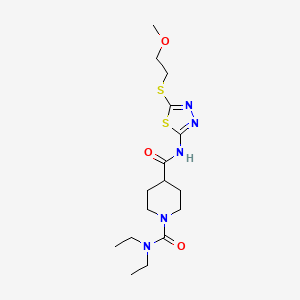 N~1~,N~1~-diethyl-N~4~-{5-[(2-methoxyethyl)thio]-1,3,4-thiadiazol-2-yl}-1,4-piperidinedicarboxamide