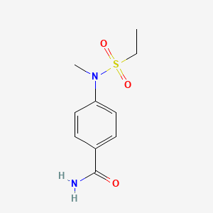 molecular formula C10H14N2O3S B5331752 4-[(ethylsulfonyl)(methyl)amino]benzamide 