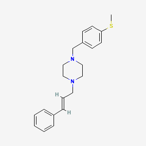 molecular formula C21H26N2S B5331763 1-[4-(methylsulfanyl)benzyl]-4-[(2E)-3-phenylprop-2-en-1-yl]piperazine 