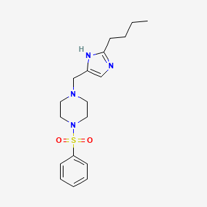 1-[(2-butyl-1H-imidazol-4-yl)methyl]-4-(phenylsulfonyl)piperazine