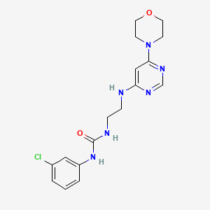 molecular formula C17H21ClN6O2 B5331799 N-(3-chlorophenyl)-N'-(2-{[6-(4-morpholinyl)-4-pyrimidinyl]amino}ethyl)urea 