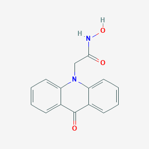 molecular formula C15H12N2O3 B053318 9-Oxo-10-acridineacetohydroxamic acid CAS No. 121108-71-2