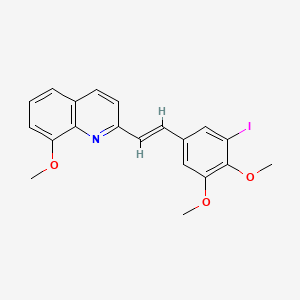 2-[2-(3-iodo-4,5-dimethoxyphenyl)vinyl]-8-methoxyquinoline