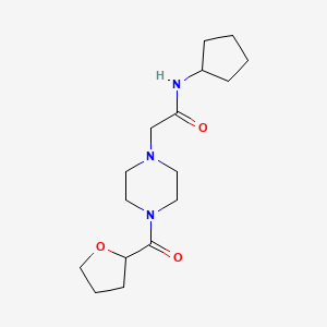 N-cyclopentyl-2-[4-(tetrahydro-2-furanylcarbonyl)-1-piperazinyl]acetamide