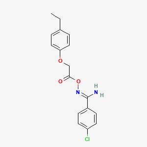 molecular formula C17H17ClN2O3 B5331825 4-chloro-N'-{[(4-ethylphenoxy)acetyl]oxy}benzenecarboximidamide 