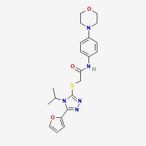 2-{[5-(2-furyl)-4-isopropyl-4H-1,2,4-triazol-3-yl]thio}-N-[4-(4-morpholinyl)phenyl]acetamide