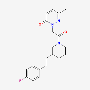 2-(2-{3-[2-(4-fluorophenyl)ethyl]-1-piperidinyl}-2-oxoethyl)-6-methyl-3(2H)-pyridazinone