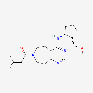 N-[(1R*,2S*)-2-(methoxymethyl)cyclopentyl]-7-(3-methylbut-2-enoyl)-6,7,8,9-tetrahydro-5H-pyrimido[4,5-d]azepin-4-amine