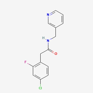 molecular formula C14H12ClFN2O B5331876 2-(4-chloro-2-fluorophenyl)-N-(3-pyridinylmethyl)acetamide 