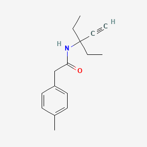 N-(1,1-diethyl-2-propyn-1-yl)-2-(4-methylphenyl)acetamide