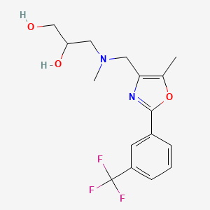 molecular formula C16H19F3N2O3 B5331898 3-[methyl({5-methyl-2-[3-(trifluoromethyl)phenyl]-1,3-oxazol-4-yl}methyl)amino]propane-1,2-diol 