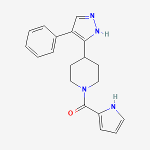 4-(4-phenyl-1H-pyrazol-5-yl)-1-(1H-pyrrol-2-ylcarbonyl)piperidine