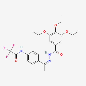 2,2,2-trifluoro-N-{4-[N-(3,4,5-triethoxybenzoyl)ethanehydrazonoyl]phenyl}acetamide