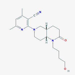 2-[(4aS*,8aR*)-1-(4-hydroxybutyl)-2-oxooctahydro-1,6-naphthyridin-6(2H)-yl]-4,6-dimethylnicotinonitrile