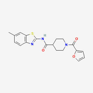 1-(2-furoyl)-N-(6-methyl-1,3-benzothiazol-2-yl)piperidine-4-carboxamide