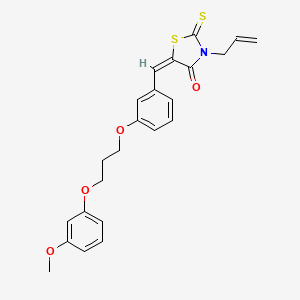 (5E)-5-[[3-[3-(3-methoxyphenoxy)propoxy]phenyl]methylidene]-3-prop-2-enyl-2-sulfanylidene-1,3-thiazolidin-4-one